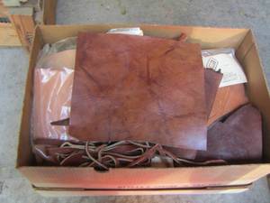 lot 1796 image: leather making items in box