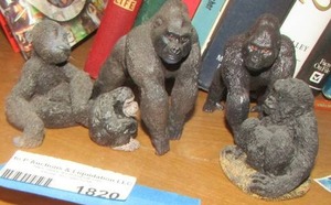 lot 1820 image: mini gorilla decry qty 4