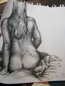 lot 1572 image: Lisa masete Henson 2005 lady sketch