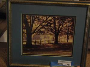 lot 1703 image: tree framed art