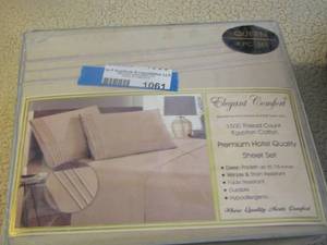 lot 1061 image: premium hotel quality sheet set, jersey bed sheet set