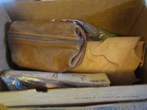 lot 1122 image: leather binding items