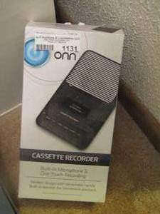 lot 1131 image: ONN cassette recorder in original box