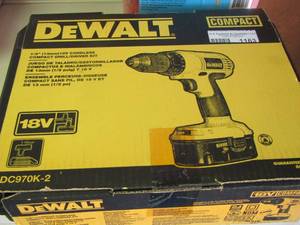 lot 1163 image: DeWalt 18V drill NEW$$$$$$$$