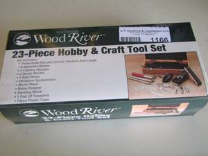 lot 1166 image: wood river 23 pc hobby and craft  tool set NIB