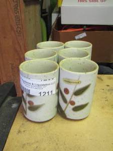 lot 1211 image: qty 6 hand crafted cups
