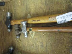 lot 1254 image: qty 3 ball peen hammers