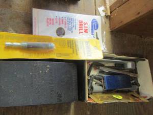 lot 1260 image: saw drill, sanding block, screw driver ends