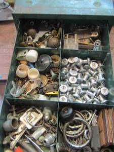 lot 1286 image: 4 drawer with misc. screws, matches, and more