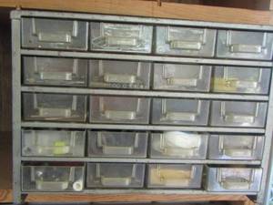 lot 1287 image: 20 drawer screw, nut and bolt organizer