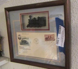 lot 1390 image: train shadow box- 910
