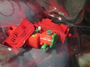 lot 1411 image: mini trains red in color qty 3