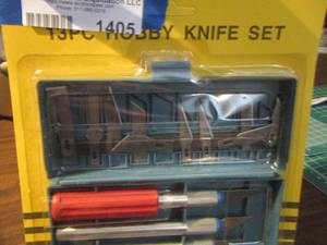 lot 1405 image: 13 pc hobby knife set