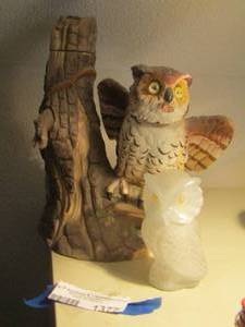 lot 1377 image: qty 2 owl dcor