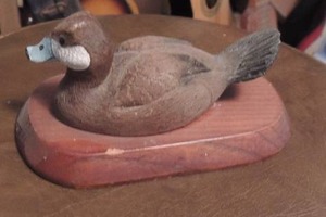 lot 1478 image: CARVED WOOD DUCK