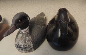 lot 1481 image: CARVED WOOD DUCKS