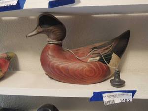 lot 1485 image: WIDGEON DRAKE DECOY --- LAC LA CROIX  COLLECTION - DUCKS UNLIMTED