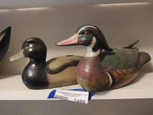 lot 1486 image: BLUEBILL & PINTAIL DUCK DECOYS