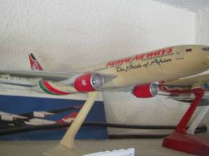 lot 1878 image: Kenya airways the pride of Africa model airplane