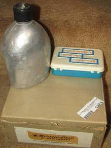 lot 1853 image: Johnson and Johnson first aid kit qty 2 water canteens