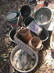 lot 1911 image: various size planter pots