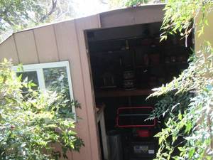 lot 1917 image: storage shed unknown size - MUST BE DISASSEMBLED FOR REMOVAL  - (CONTENTS NOT INCLUDED)