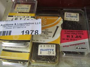 lot 1978 image: various packs of small tiny nails and neck hooks