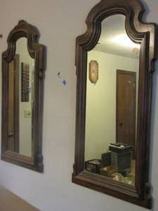 lot 1043 image: qty 2 large wall mirrors  4623