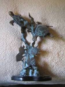 lot 1054 image: metal turtle statue