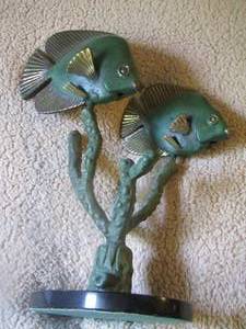lot 1055 image: metal fish statue