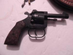 lot 1561 image: 22 Short Revolver  6 shot   Faux wood Grips 5662 in case