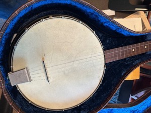 lot 1492 image: banjo in case by Kay