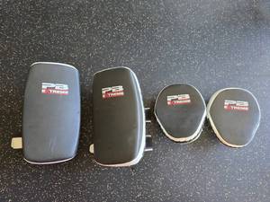 lot 24 image: Lot of 2 Perform Better PB Extreme Thai Pads & 2 Perform Better PB Extreme Boxing Focus Mits