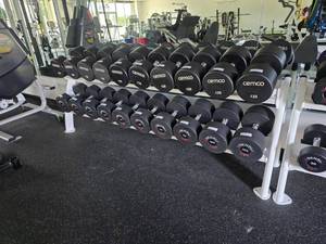 lot 71 image: Cybex Pro Style Commercial Dumbbell Rack.  Weights Not Included.  Measures Approx 90 Long