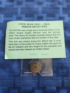 lot 7 image: 1863 Civil War (1861-1865) Indian Head Cent