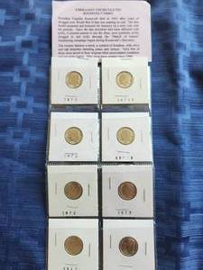 lot 10 image: Selection of 8 brilliant uncirculated Roosevelt Dimes