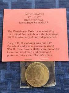 lot 20 image: United States 1776-1976 Bicentennial Eisenhower Dollar