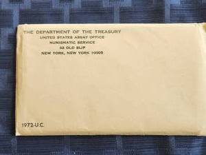 lot 51 image: 1972 uncirculated set of mint coins