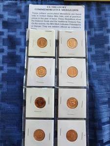 lot 81 image: US Treasury brilliant uncirculated commemorative medallion set
