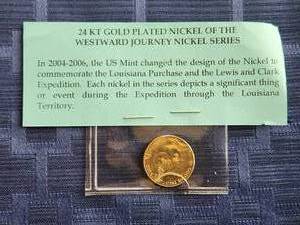 lot 84 image: 2005 24KT gold plated nickel of the Westward journey nickel series