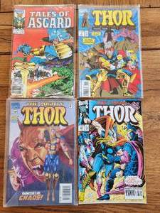 lot 11 image: Marvel Comics - Tales of Asgard #1 and Thor Corps #1, Mighty Thor #482, 467