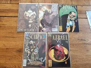 lot 32 image: DC Comics - JLA Destiny #1, Cat Woman #80, Penguin #7, Scarface #8, and Azrael #10