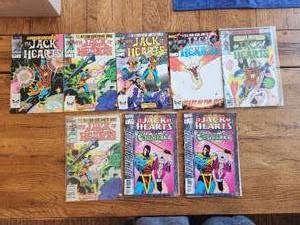 lot 67 image: Marvel Comics - The Jack of Hearts #1, 2(2), 3, 4 of 4-part limited series, Marvel Premiere featuring The Jack of Heart #1, Jack of Hearts Ganymede #3(2)