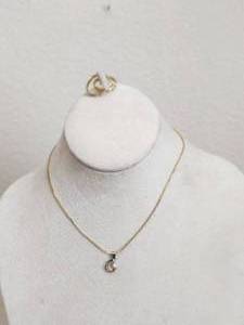 lot 118 image: Selection of Jewelry - Necklace marked Korea and 2 rings one marked Hong Kong