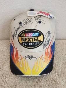 lot 41 image: Autographed Nascar Nextel Hat - Gregg Biffle, Joe Nemechek, Dave Blaney, Benny Parson Jeff Green and a few others. Hat was signed at a race at Michigan Speedway.