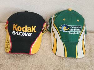 lot 56 image:  Nascar racing hats - one signed by Brendan Gaughan.  It was signed at Walter Reed Hospital - Celebrities would visit the injured. My brother was there for a few months