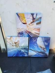 lot 148 image: Spirit Up Art - 3 pieces - Ready to hang