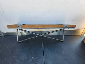 lot 150 image: Glitzhome farmhouse rustic metal wooden wall mounted shelves-set of 2 - 6 by 16