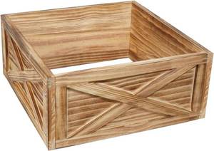 lot 134 image: Glitzhome-26 wooden tree collar tree stand
