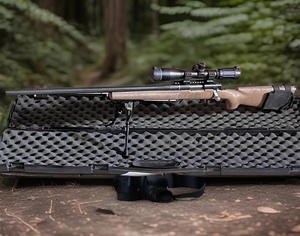 lot 3 image: Remington Model 700LH .308 Caliber Rifle WComposite Stock, Scope, Bi-Pod, &amp Hard Case - Belonged to Former Military Sniper
